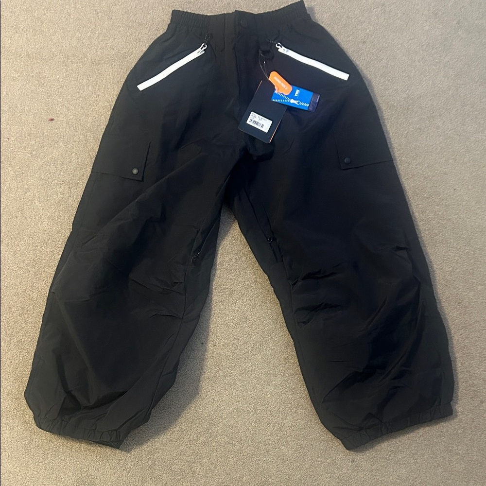 Black adult snow pants
